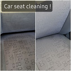 Nitro carpet and upholstery cleaning car seat before and after photo