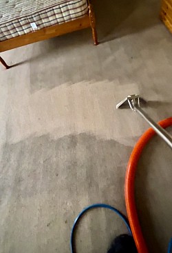 Nitro carpet and upholstery cleaning before and after photo